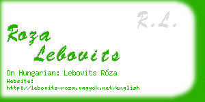 roza lebovits business card